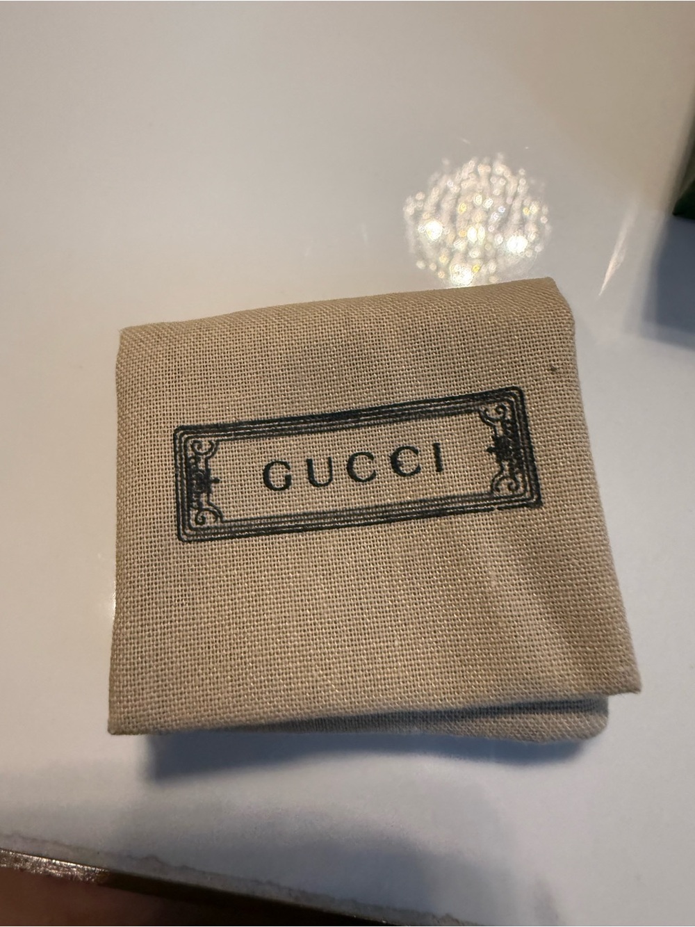 Gucci Gold Tone Interlocking G Hoop Earrings - Picture 3 of 5